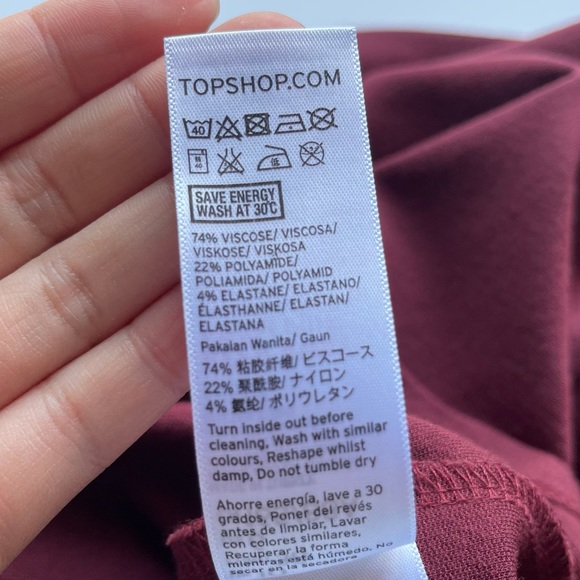 TOPSHOP WRAP STYLE DRESS WITH 3/4 SLEEVES - Picture 14 of 17